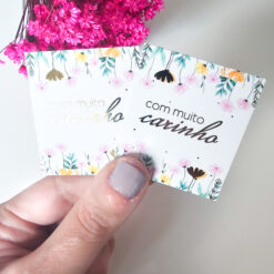 Mini Cartão "Com Carinho" - 10 un