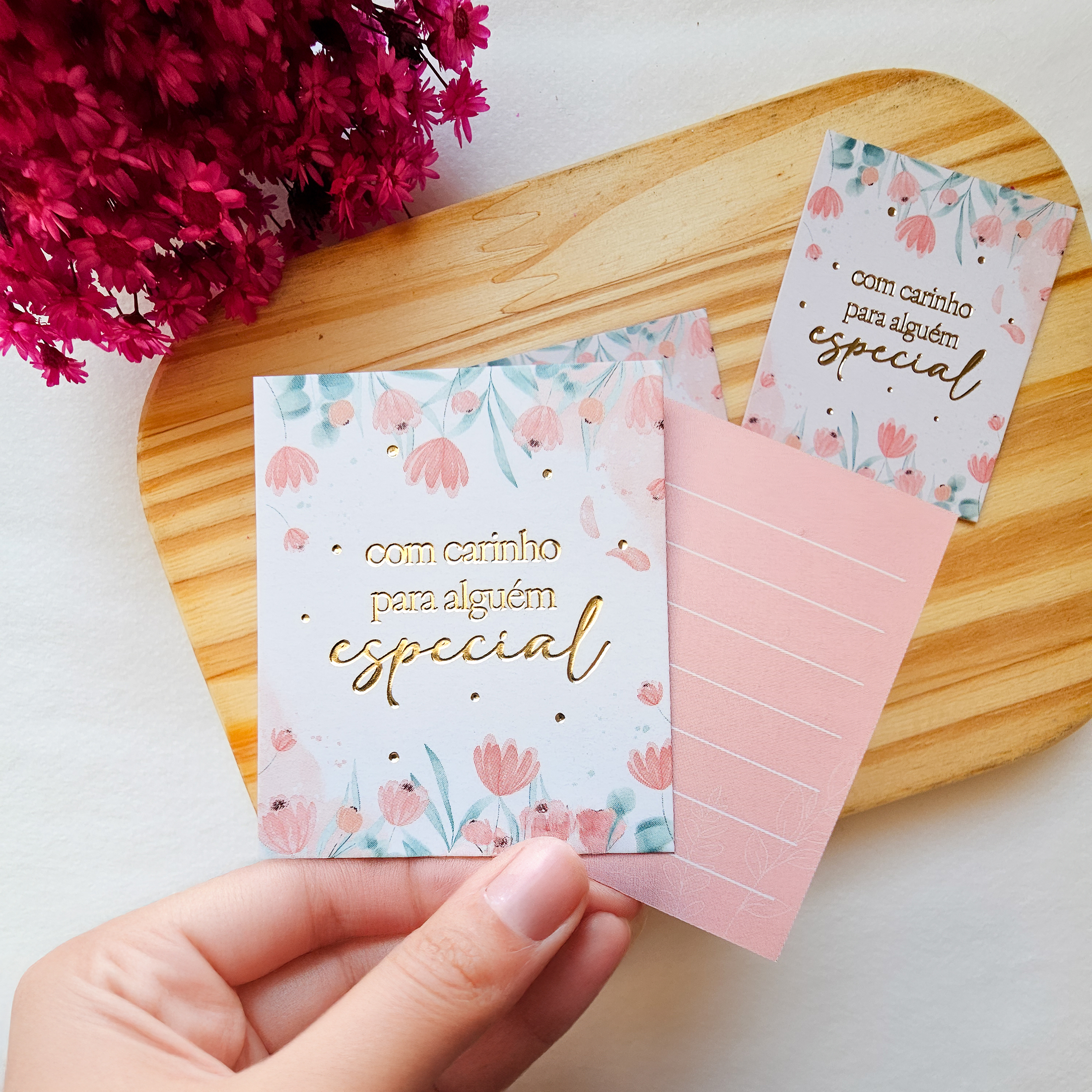 Mini Cartão "Com Carinho para alguém especial" - 10 un