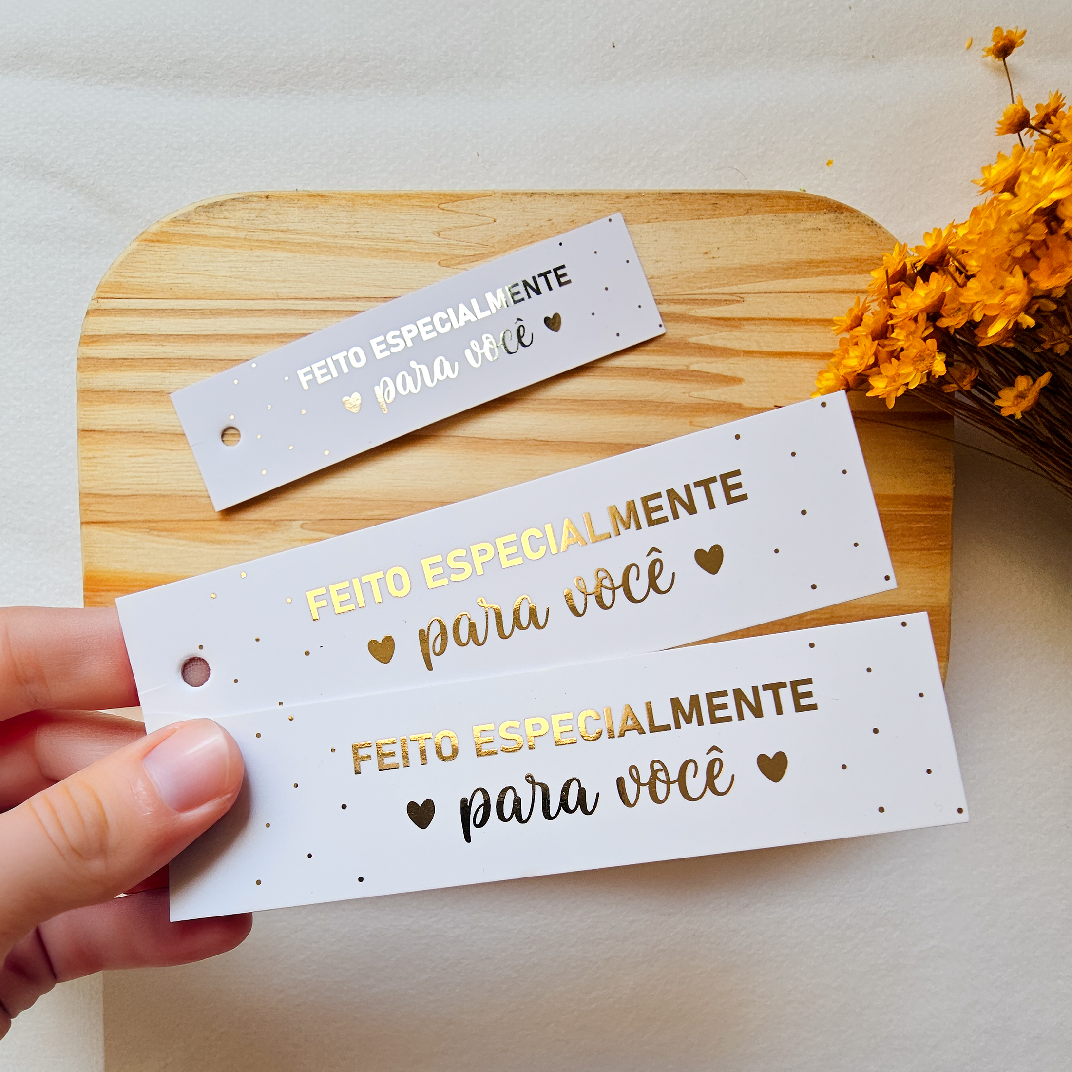 Tag Palito "Feito especialmente para você" - 10 un
