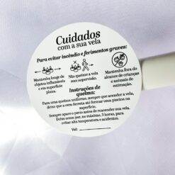 24unid - Adesivos 5 cm "Cuidados com a sua vela"